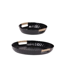Abu Hammered Tray Large - Black