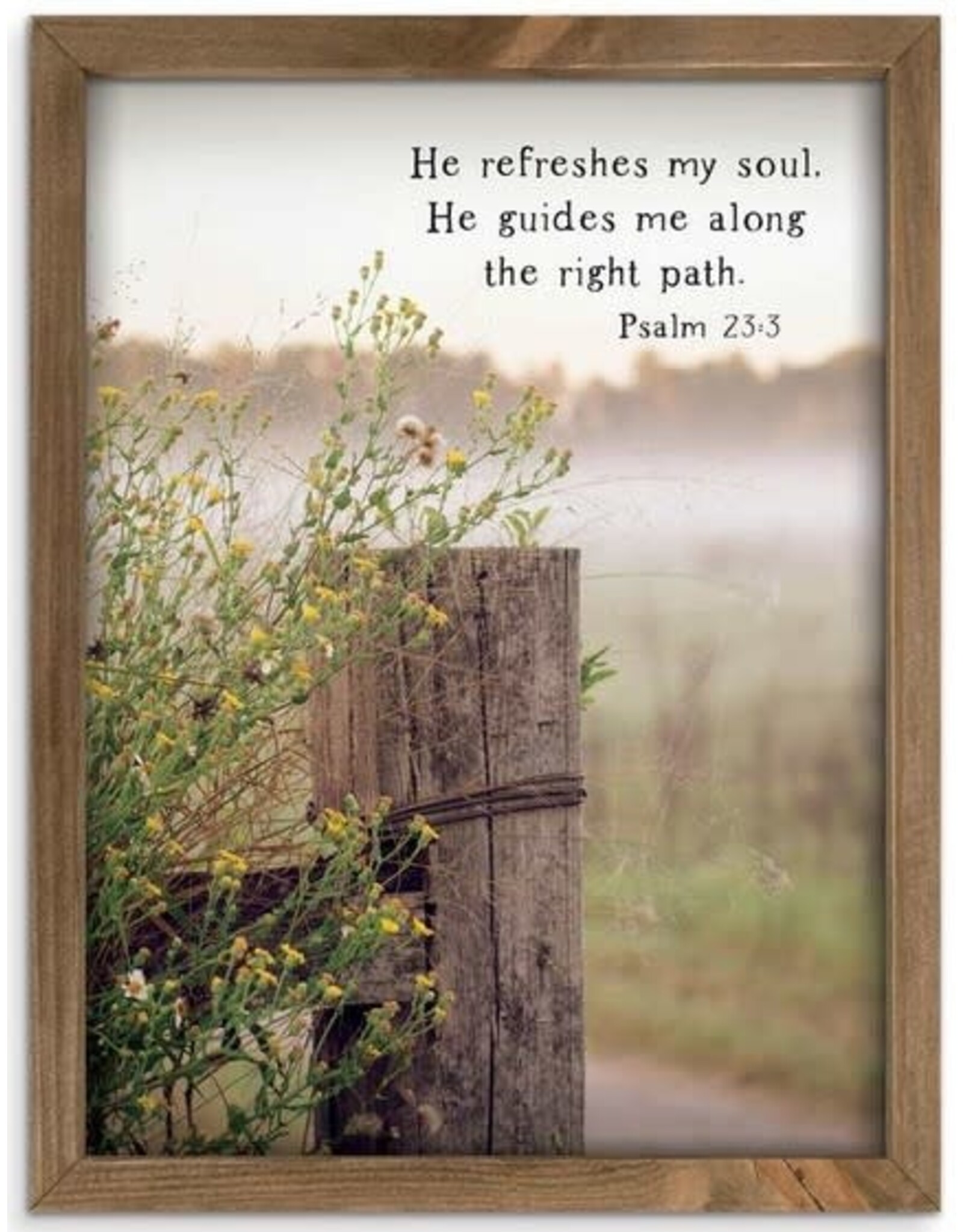 Framed Art- He Refreshes My Soul