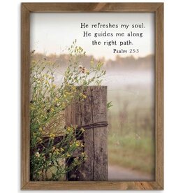 Framed Art- He Refreshes My Soul
