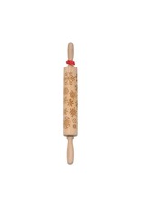 Snowflake Cookie Rolling Pin Natural