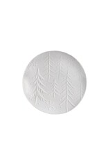 Winter Forest Serving Platter Round Light Stone