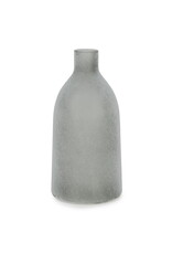 Grey frosted glass vase