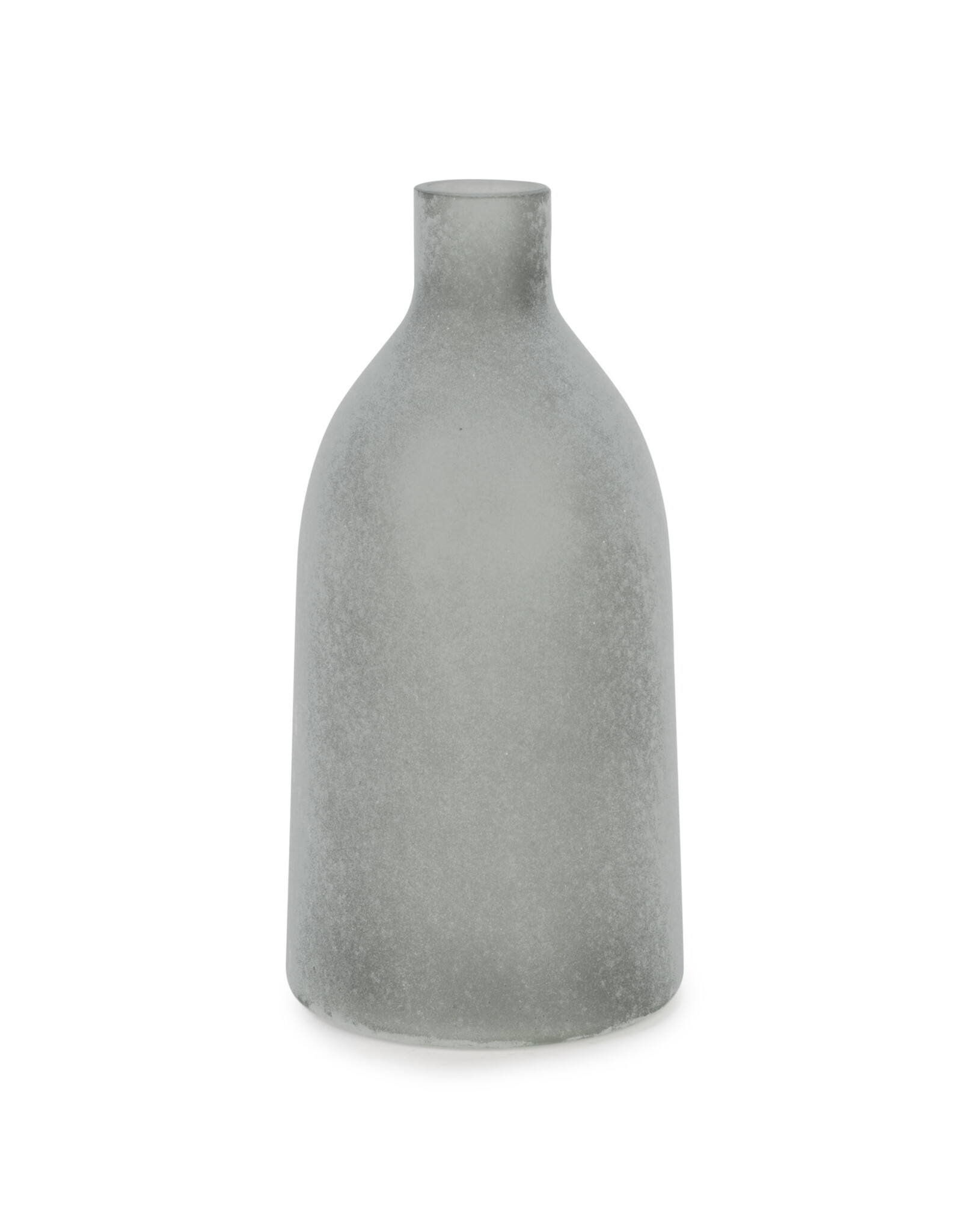 Grey frosted glass vase