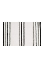 Off white carpet - black dotted stripes
