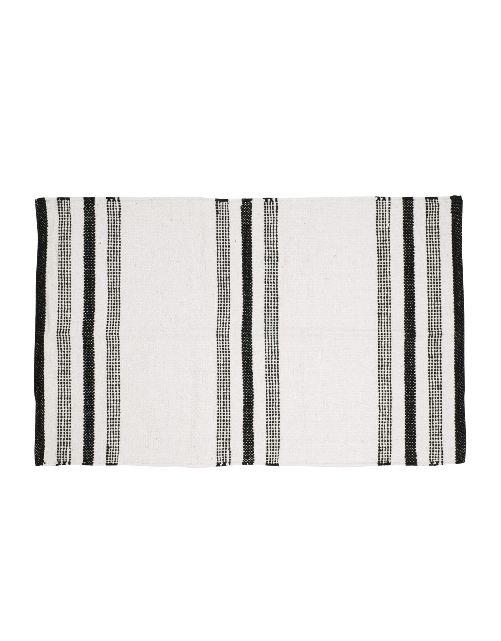 Off white carpet - black dotted stripes