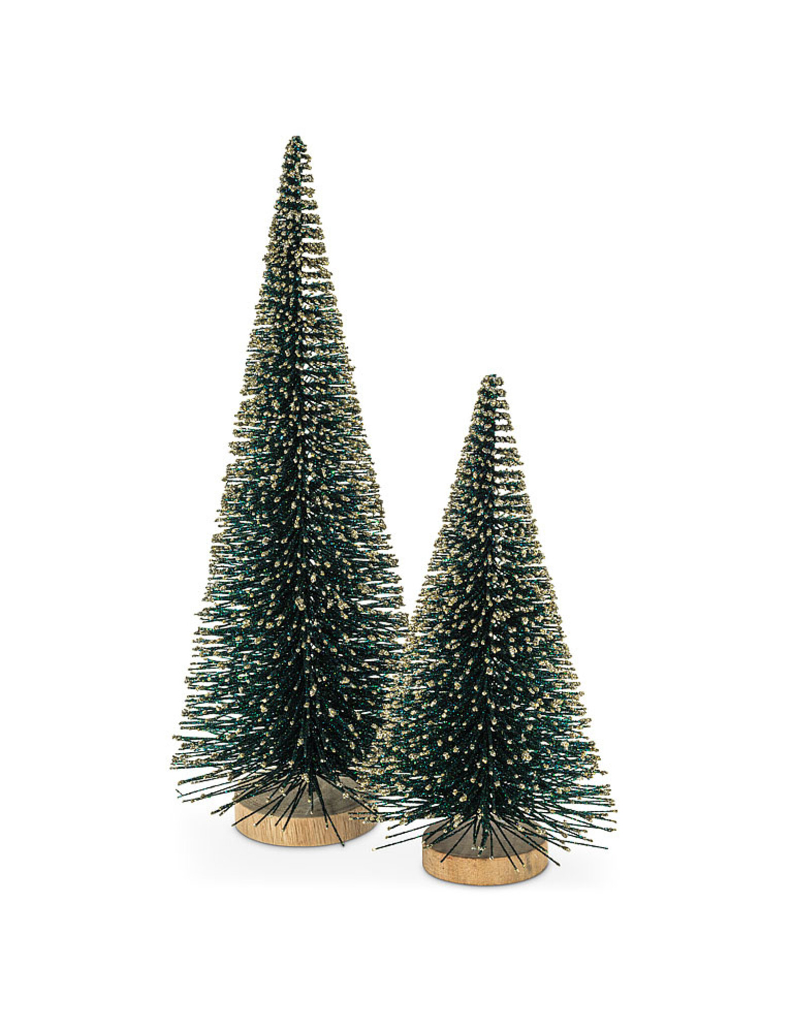 Emerald Glitter Brush Tree - large