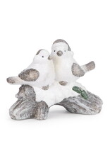 White Glitter Birds on a Branch