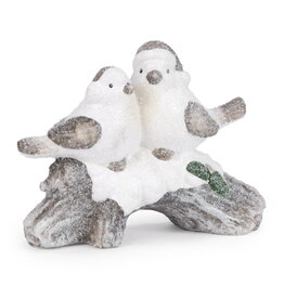 White Glitter Birds on a Branch