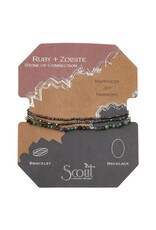 Delicate Stone - Ruby + Zoisite