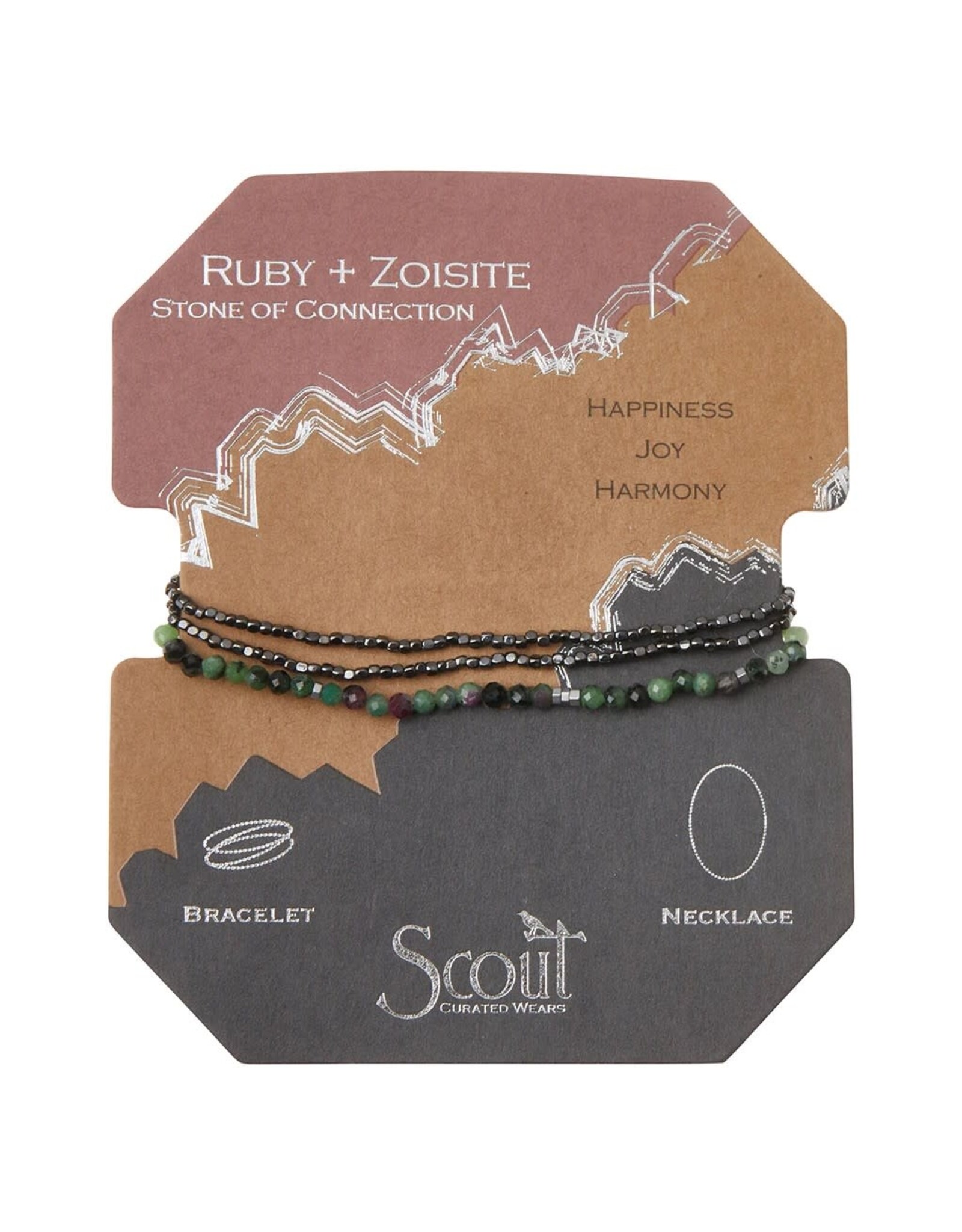 Delicate Stone - Ruby + Zoisite