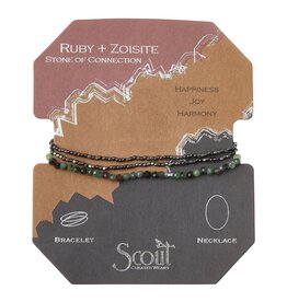Delicate Stone - Ruby + Zoisite