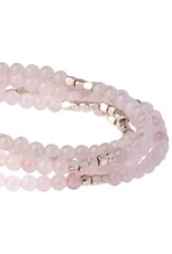 Stone Wrap - Rose Quartz/Silver