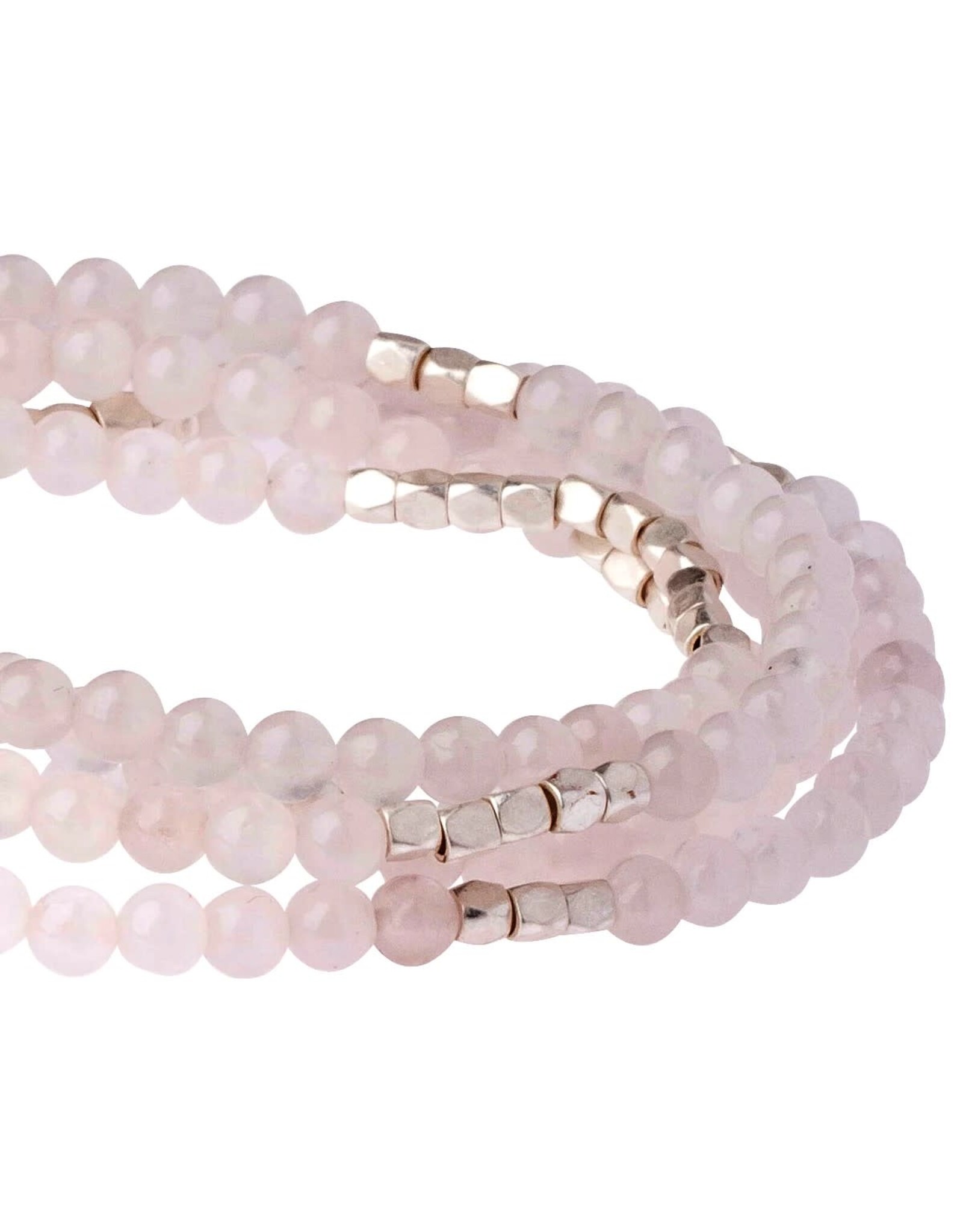 Stone Wrap - Rose Quartz/Silver