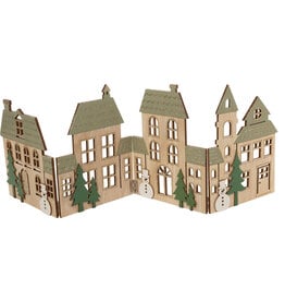 Wooden Foldable Village - green