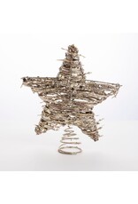 3D wire star tree topper - Champagne