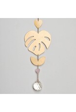 Suncatcher - Monstera Leaf/Rose Quartz