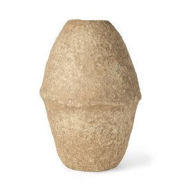 Rundal Large Paper Macher Vase - Beige