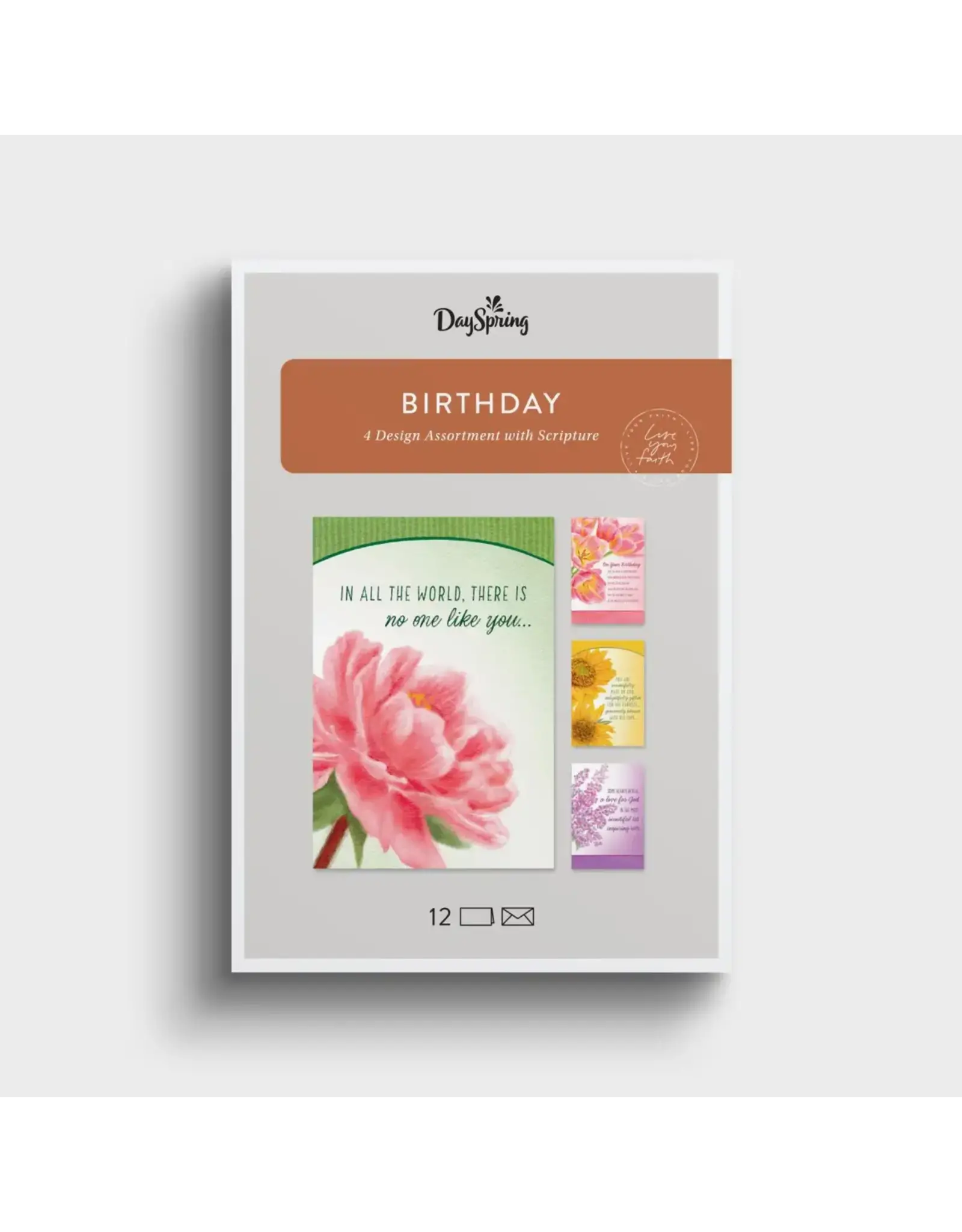 Happy Birthday - Classic Florals - 12 Boxed Cards