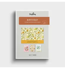 Birthday Birds - Birthday Joy - 12 Boxed Cards and Envelopes