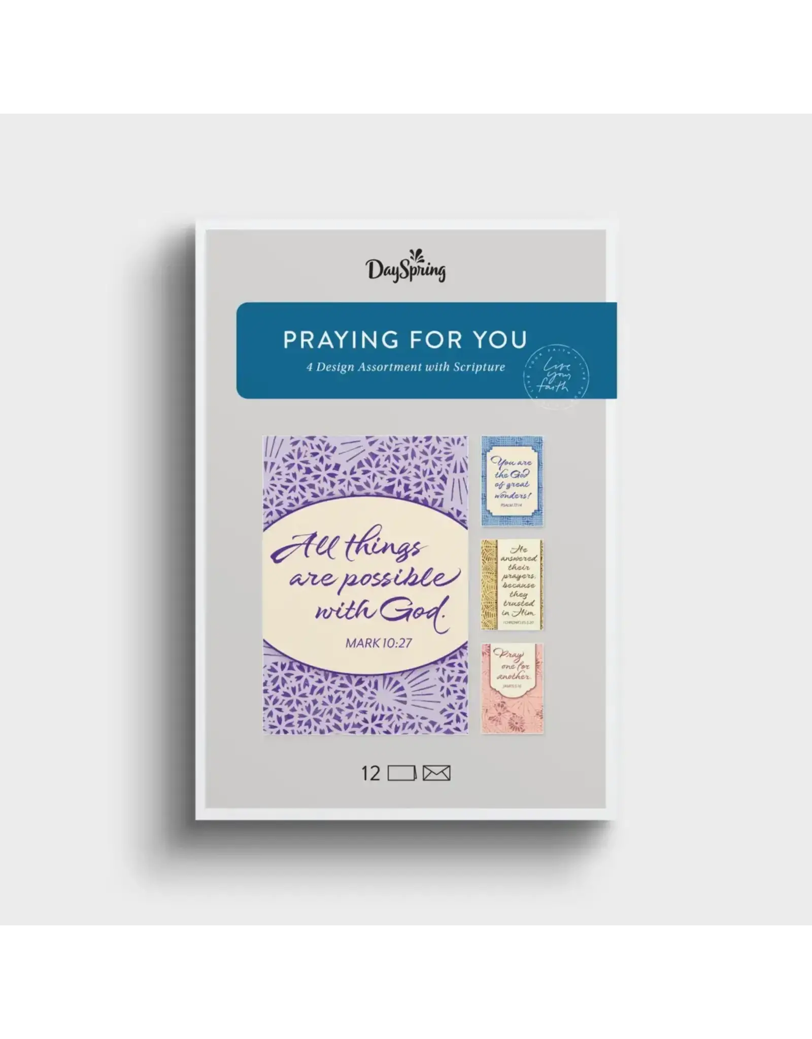 Praying for You - Patterns Design - 12 Boxed Cards