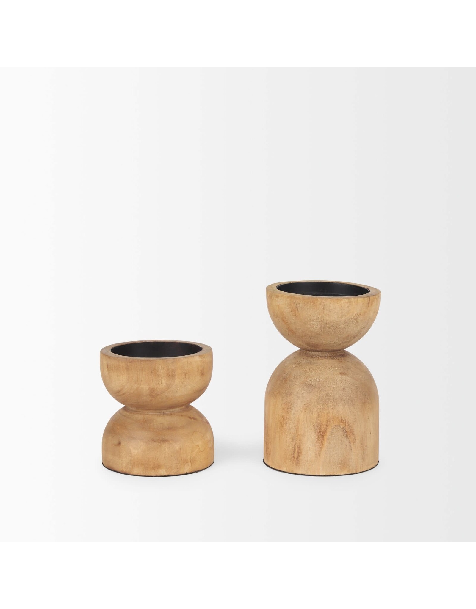 Aleena Wooden Candle Holder - Large