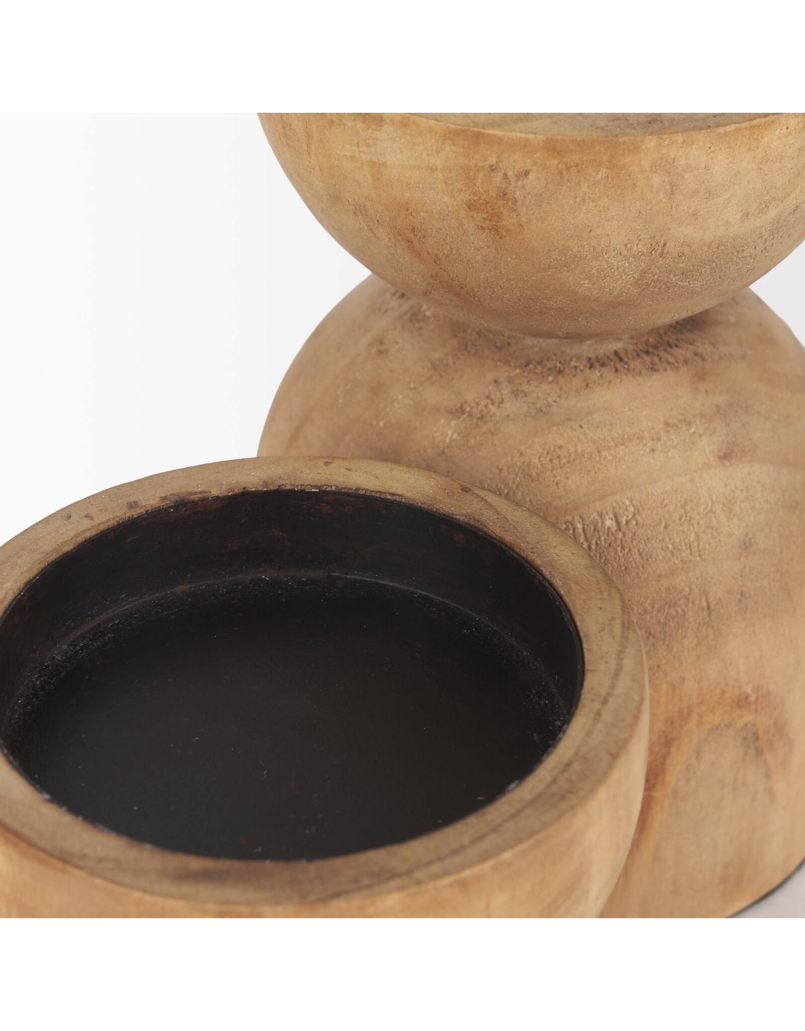 Aleena Wooden Candle Holder - Large