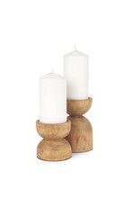 Aleena Wooden Candle Holder - Small