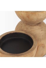 Aleena Wooden Candle Holder - Small