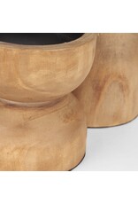 Aleena Wooden Candle Holder - Small
