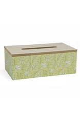 White & Khaki Motif Tissue Box