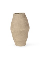 Rundal Small Paper Mache Vase - Grey