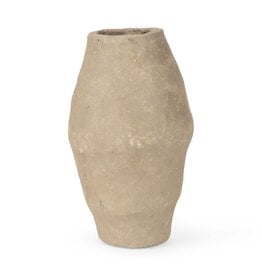 Rundal Small Paper Mache Vase - Grey