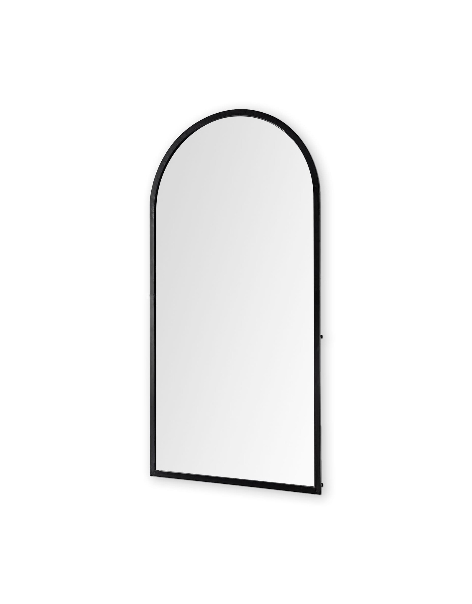 Giovanna Metal Arched Vanity Mirror - Black