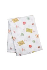 Cotton Muslin Swaddle Blanket Football