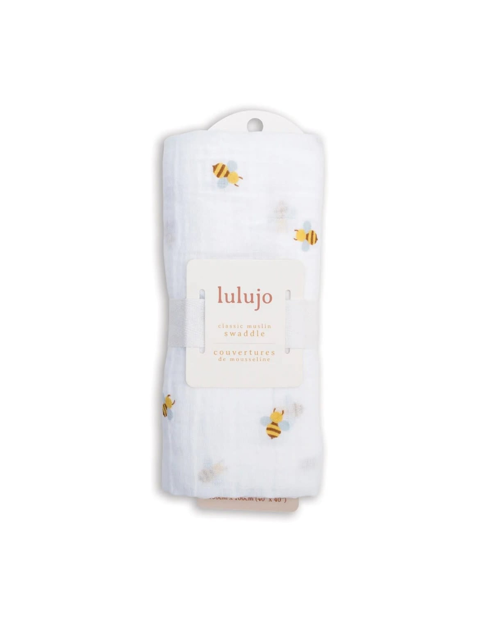 Lulujo Muslin Swaddle Blanket - Bees