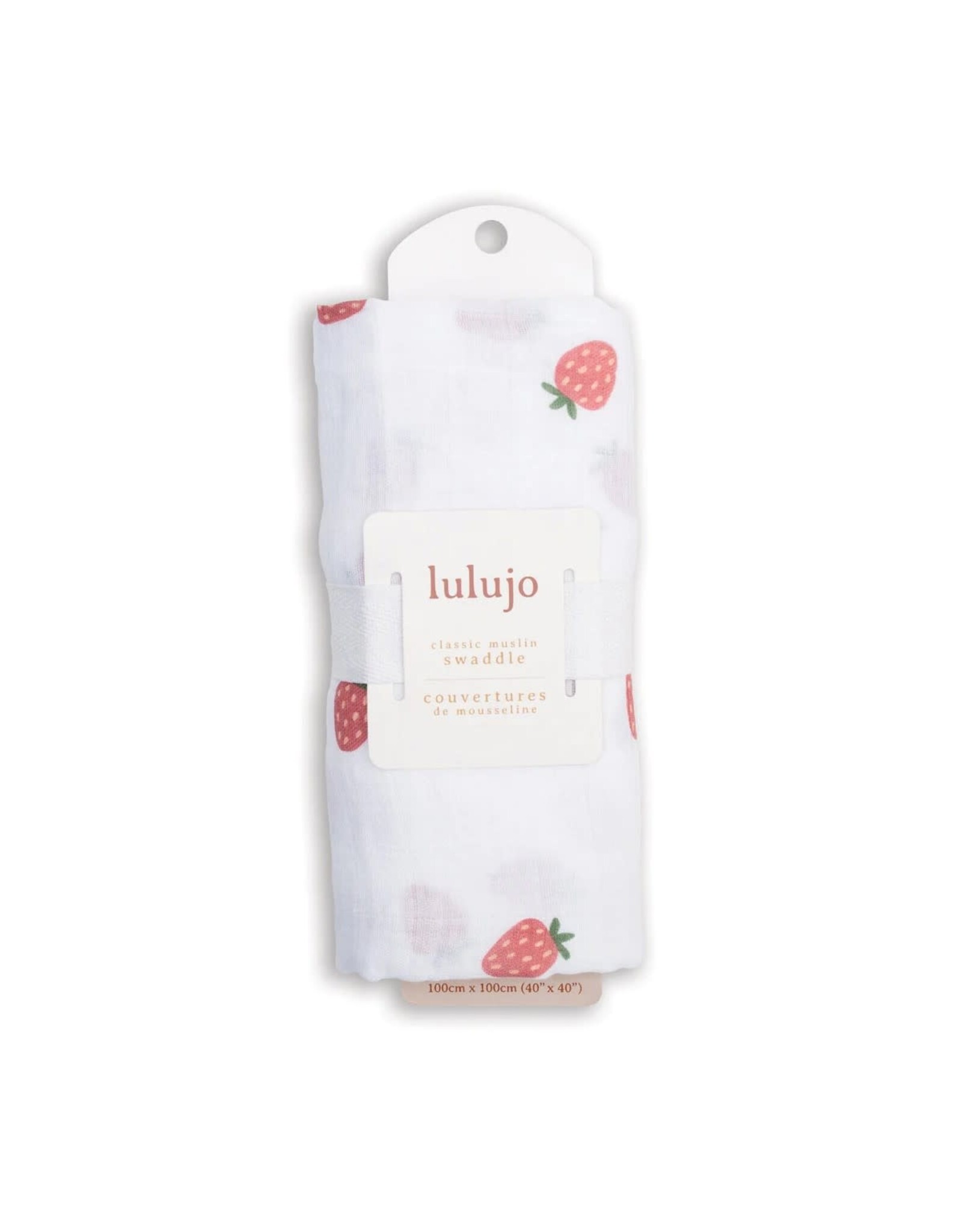 Muslin Swaddle Blanket - Strawberries
