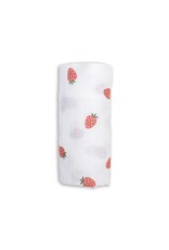 Muslin Swaddle Blanket - Strawberries