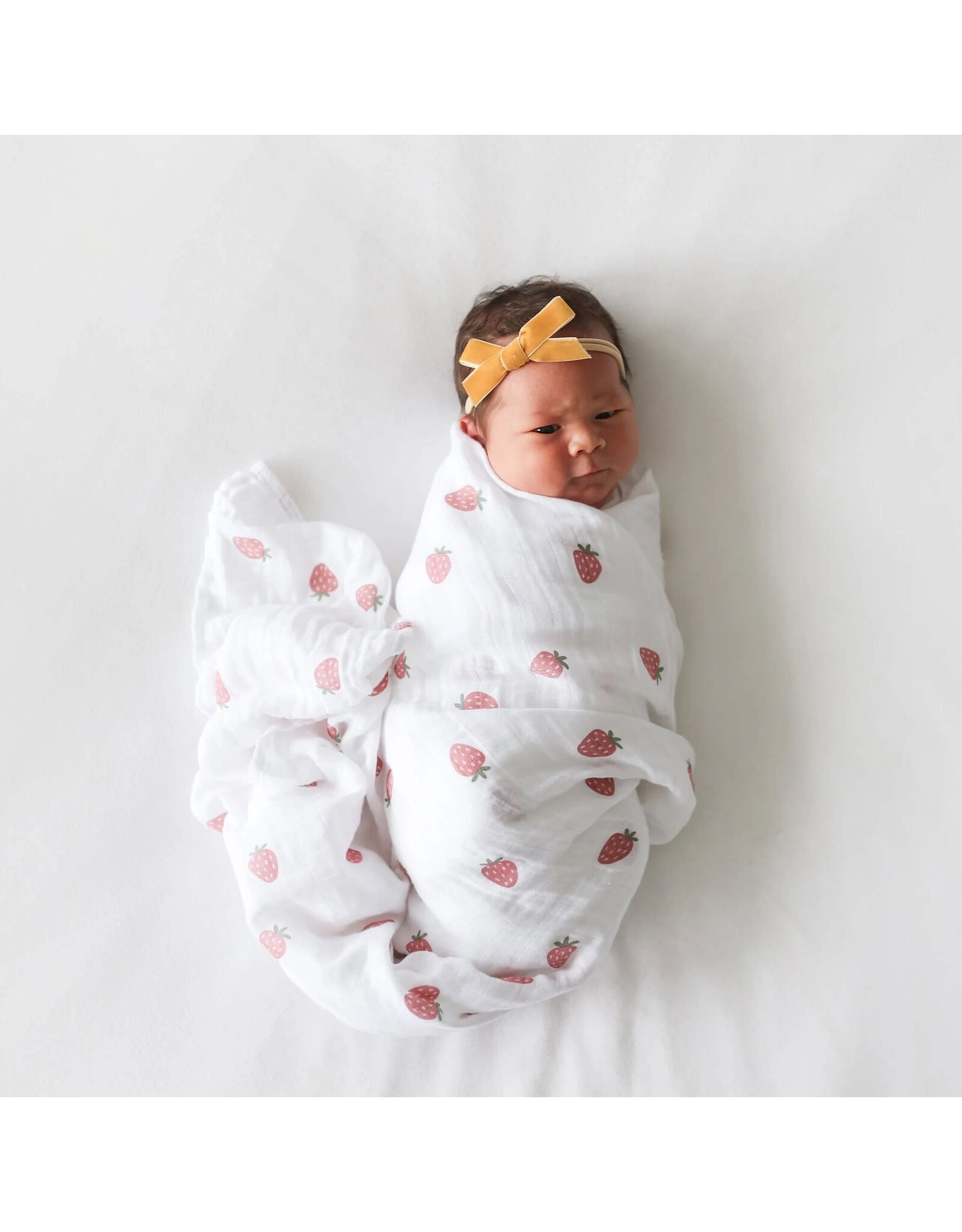 Muslin Swaddle Blanket - Strawberries