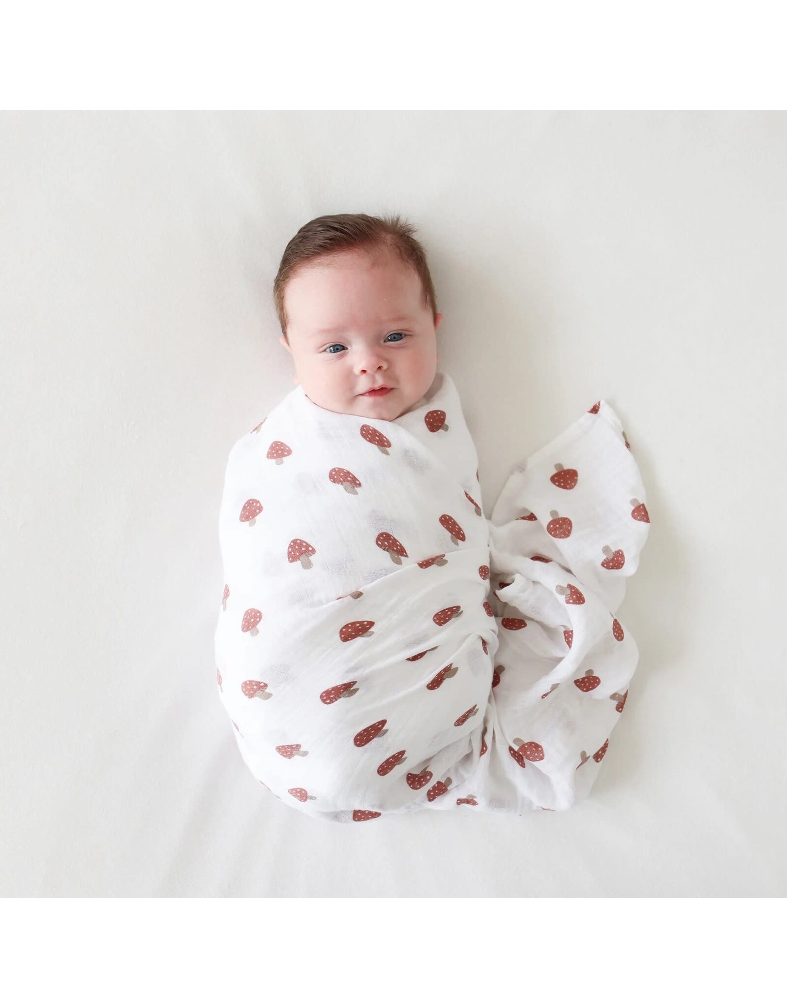 Muslin Swaddle Blanket - Mushroom