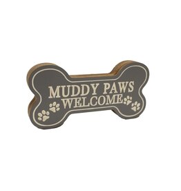 Block Sign - Muddy Paws Welcome