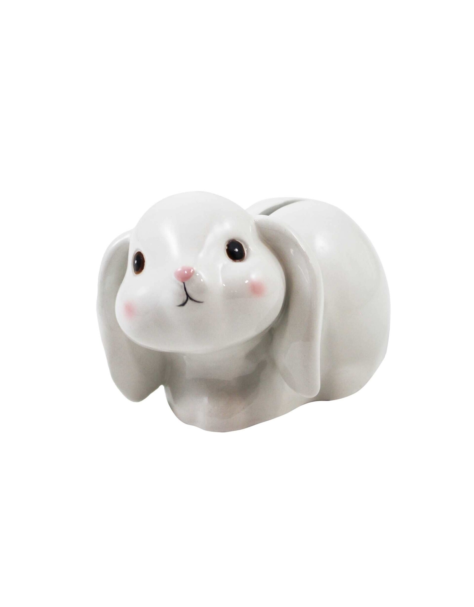 Ceramic White Lop Bunny Bank