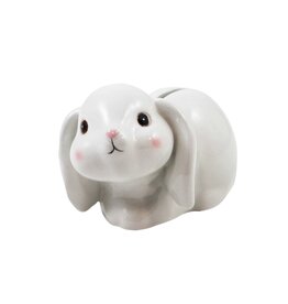 Ceramic White Lop Bunny Bank