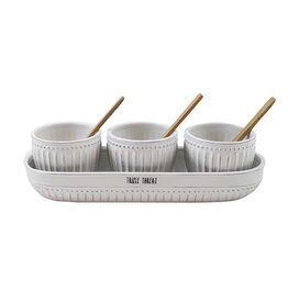 3 PC Bowls With Tray