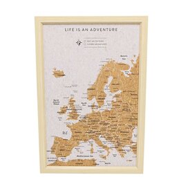 Small Travel Board Europe Map