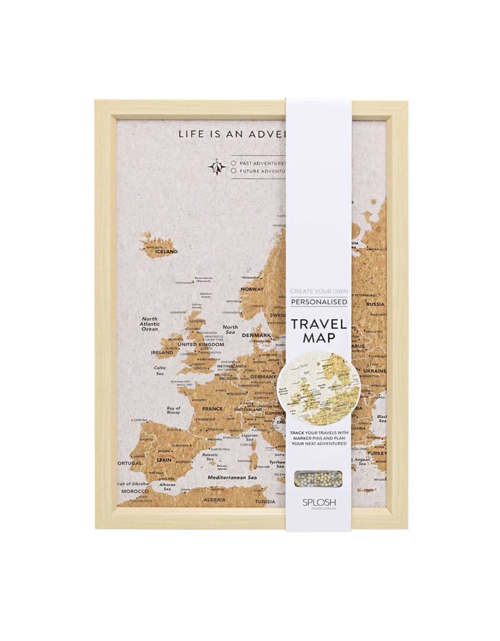 Small Travel Board Europe Map