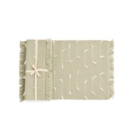 Ribbed  Cotton Placemat - Sage Green