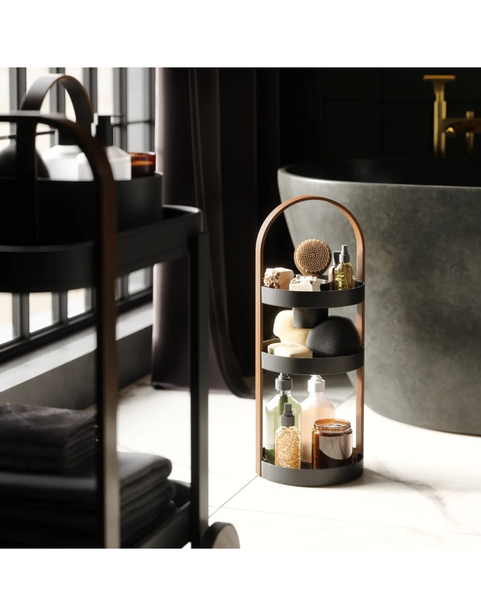 Bellwood Organizer - Black/Walnut