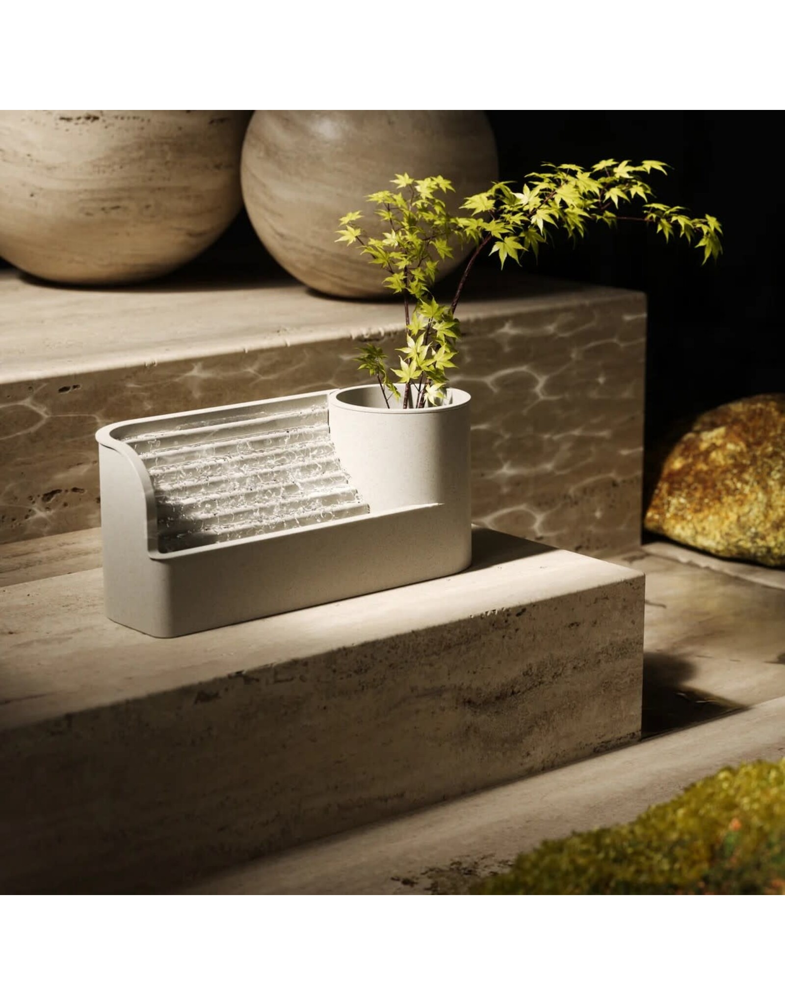 Stream Water Fountain - Grey