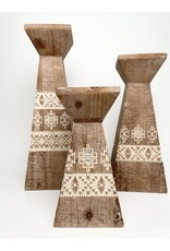 Sedona Wood Candle Holder - medium