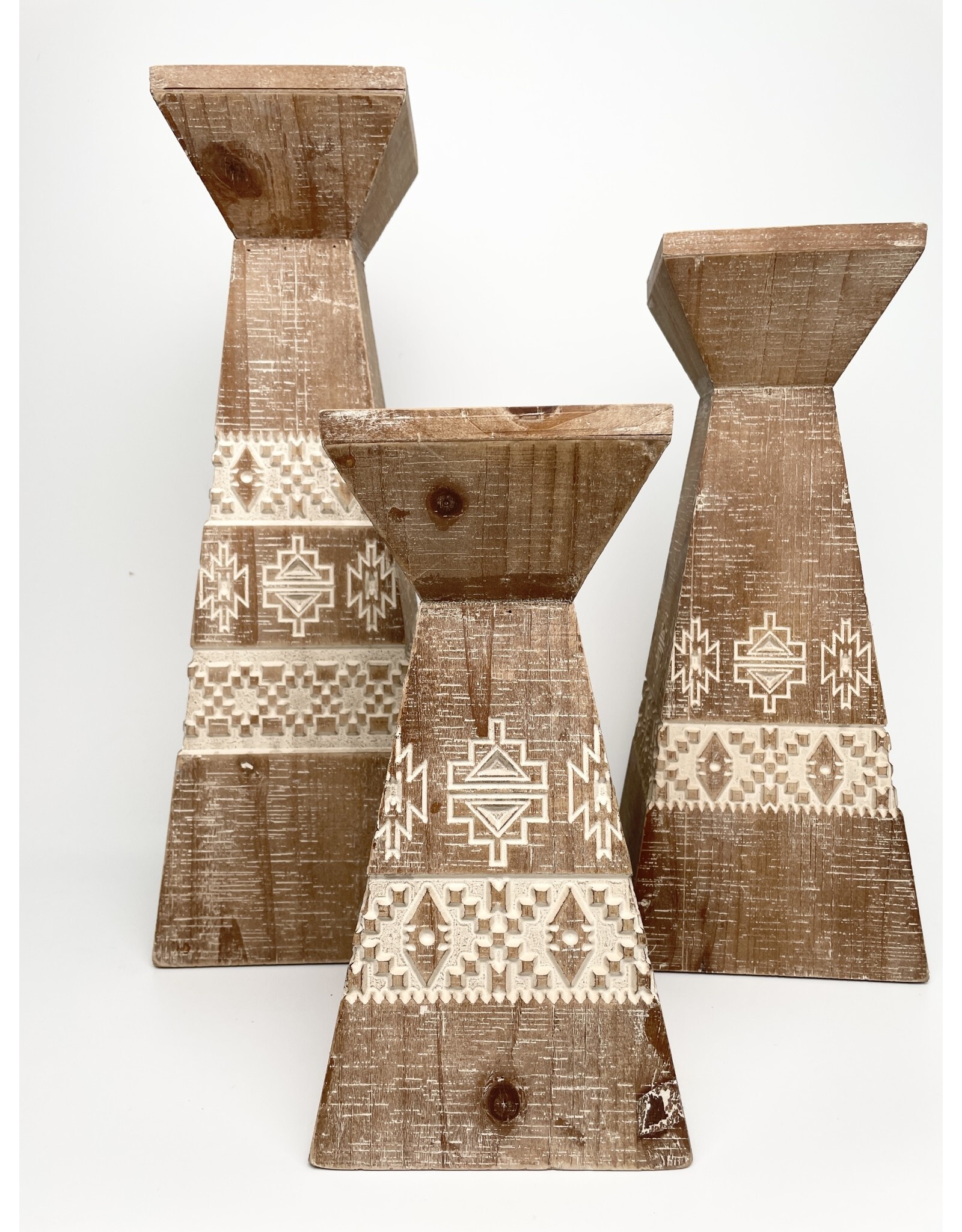 Sedona Wood Candle Holder - medium